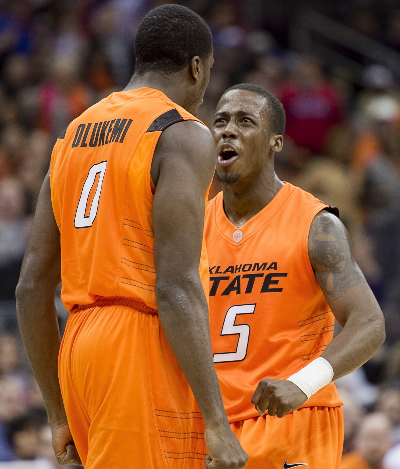 Playing basketball at Oklahoma State University